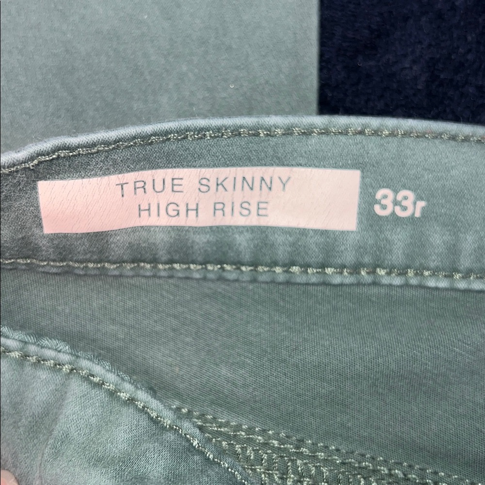 GAP Women's Sage Light Green Skinny Jeans Size 33 R - Picture 4 of 5